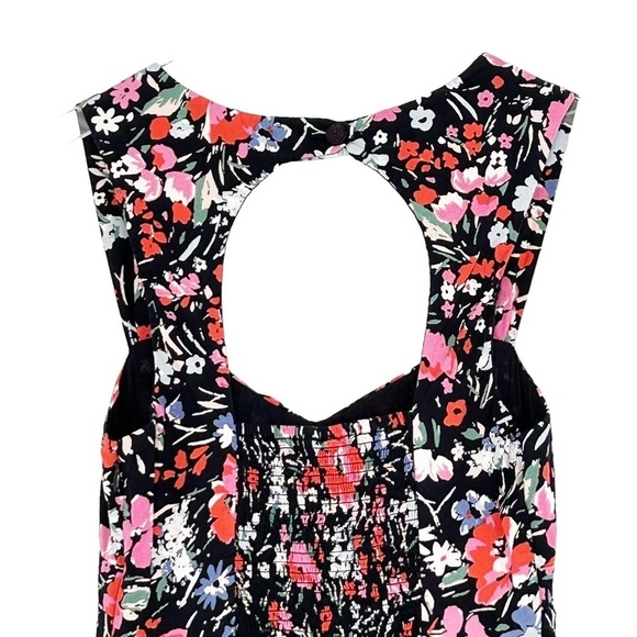 FREE PEOPLE Sunkissed Summer Mini Dress Lined Tulle Sleeveless Flowers Size 0 - Picture 5 of 9